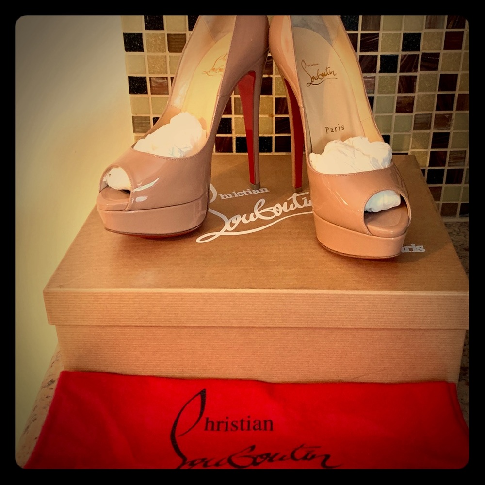 Christian Louboutin Lady Peep 150 patent calf